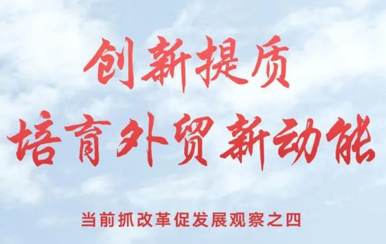 創(chuàng)新提質(zhì) 培育外貿(mào)新動能——當(dāng)前抓改革促發(fā)展觀察之四