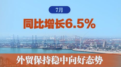 增長6.2%，前7個月我國外貿(mào)保持穩(wěn)中向好態(tài)勢